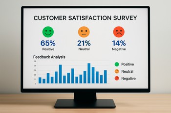 Survey results chart about catalog usability on a screen