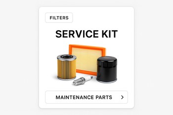 Catalog card for a service kit with filters and oil