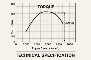 Torque chart printed next to a set of bolts on a bench